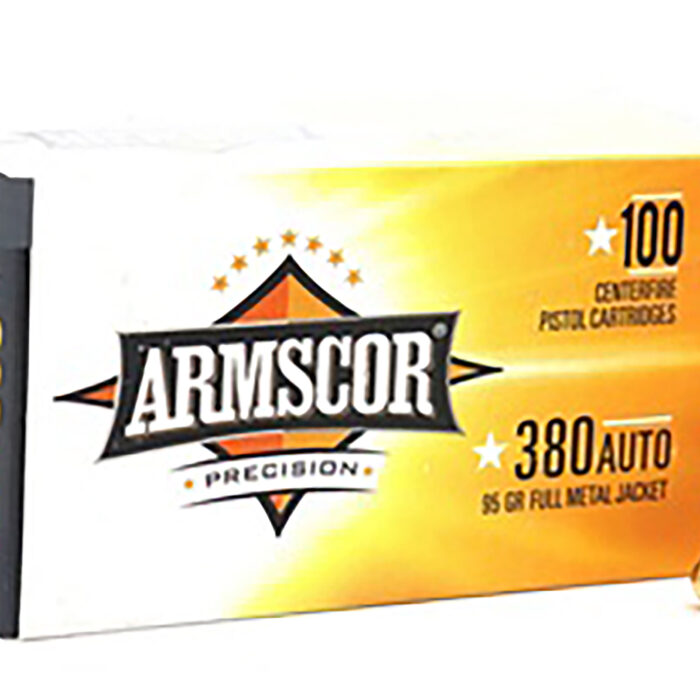 Armscor 50315 Precision Value Pack 380ACP 95gr Full Metal Jacket 100 Per Box/12 Case