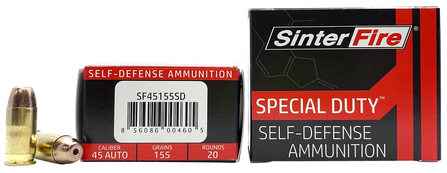 SinterFire Inc SF45155SD Special Duty (SD) 45ACP 155gr Lead Free Frangible Hollow Point 20 Per Box/10 Case 3 SinterFire Inc SF45155SD Special Duty (SD) 45ACP 155gr Lead Free Frangible Hollow Point 20 Per Box/10 Case