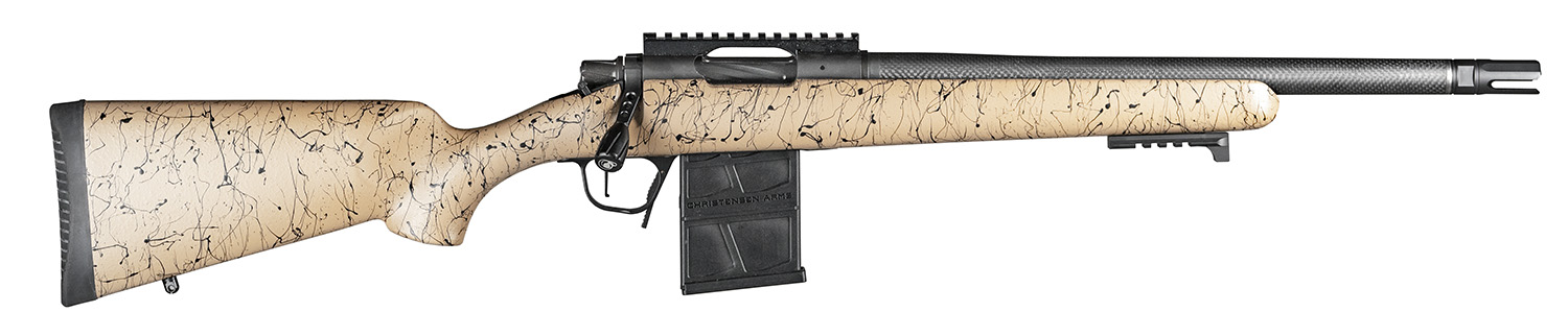 Christensen Arms 8010612000 Ridgeline Scout Full Size 308 Win 4+1, 16" Black Nitride Steel Threaded Barrel, Black Nitride Aluminum Receiver, Tan w/Black Webbing Fixed Sporter Stock 3 Christensen Arms 8010612000 Ridgeline Scout Full Size 308 Win 4+1, 16" Black Nitride Steel Threaded Barrel, Black Nitride Aluminum Receiver, Tan w/Black Webbing Fixed Sporter Stock