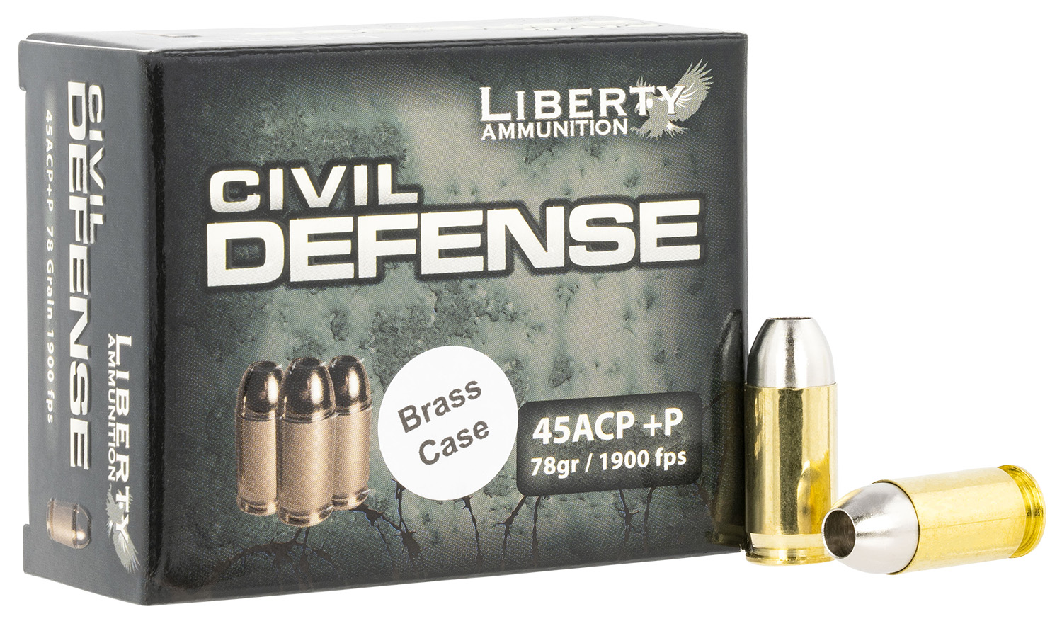 Liberty Ammunition LACD45013BC Civil Defense 45ACP+P 78gr Lead Free Fragmenting Hollow Point 20 Per Box/50 Case 3 Liberty Ammunition LACD45013BC Civil Defense 45ACP+P 78gr Lead Free Fragmenting Hollow Point 20 Per Box/50 Case