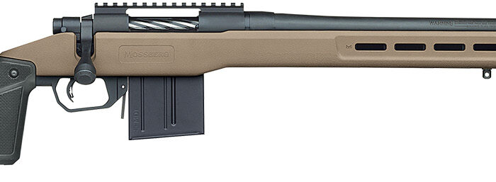 Mossberg 28149 Patriot LR Tactical 308 Win 7+1 24" Matte Blued Threaded Bull Barrel, Matte Blued Picatinny Rail MDT Oryx Tactical M-LOK Flat Dark Earth Synthetic Stock, Right Hand