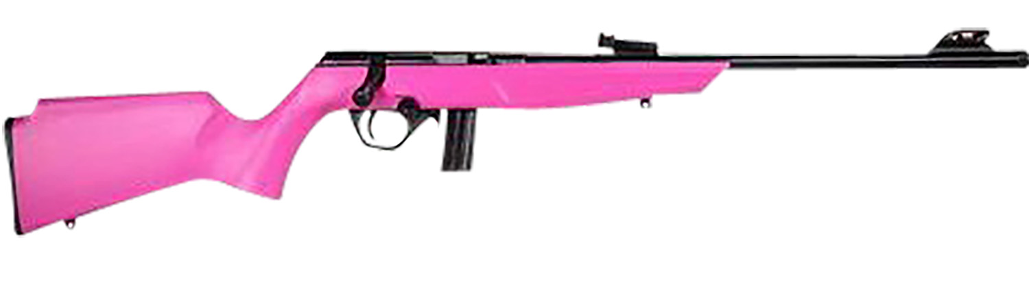 Rossi RB22 Compact 22 LR 10+1, 16" Matte Black Button Rifled Free Floating Steel Barrel, Matte Black Stainless Steel Receiver, Pink Monte Carlo Stock, Right Hand 3 Rossi RB22 Compact 22 LR 10+1, 16" Matte Black Button Rifled Free Floating Steel Barrel, Matte Black Stainless Steel Receiver, Pink Monte Carlo Stock, Right Hand