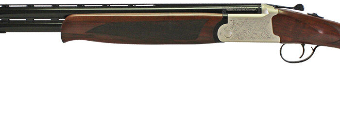 Iver Johnson Arms IJ600410LW28S IJ600 Lightweight Full Size 410 Gauge Break Open 3" 2rd 28" Black Over/Under Vent Rib Barrel, Silver Engraved Aluminum Receiver, Fixed Walnut Wood Stock, Ambidextrous