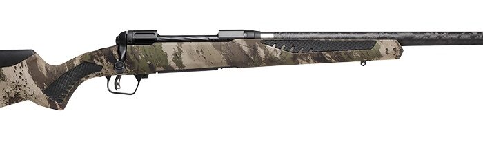 Savage Arms 58017 110 UltraLite 308 Win 4+1 22" Threaded Carbon Fiber Wrapped Barrel, Black Melonite Rec, Woodland Camo AccuStock with AccuFit