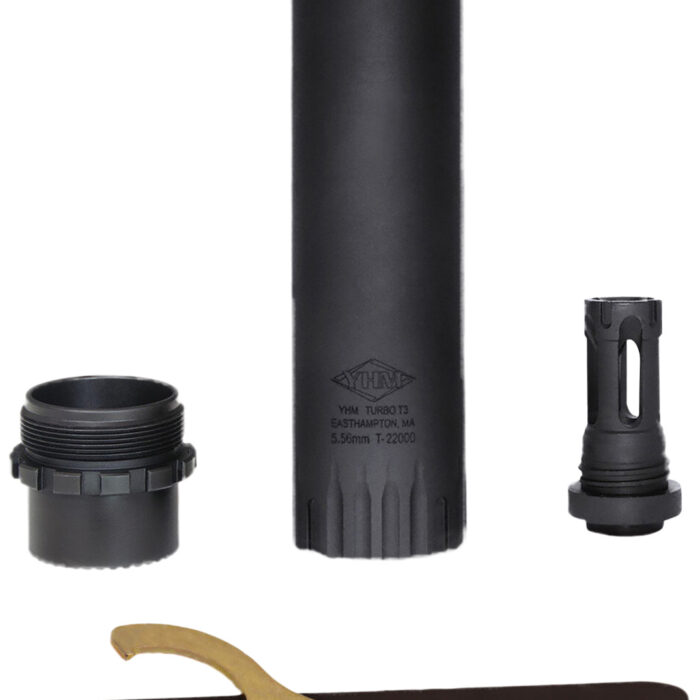 Yankee Hill 2175MB28 Turbo T3 5.56mm, Black Stainless Steel/Inconel with 1/2"-28 tpi Muzzle Brake