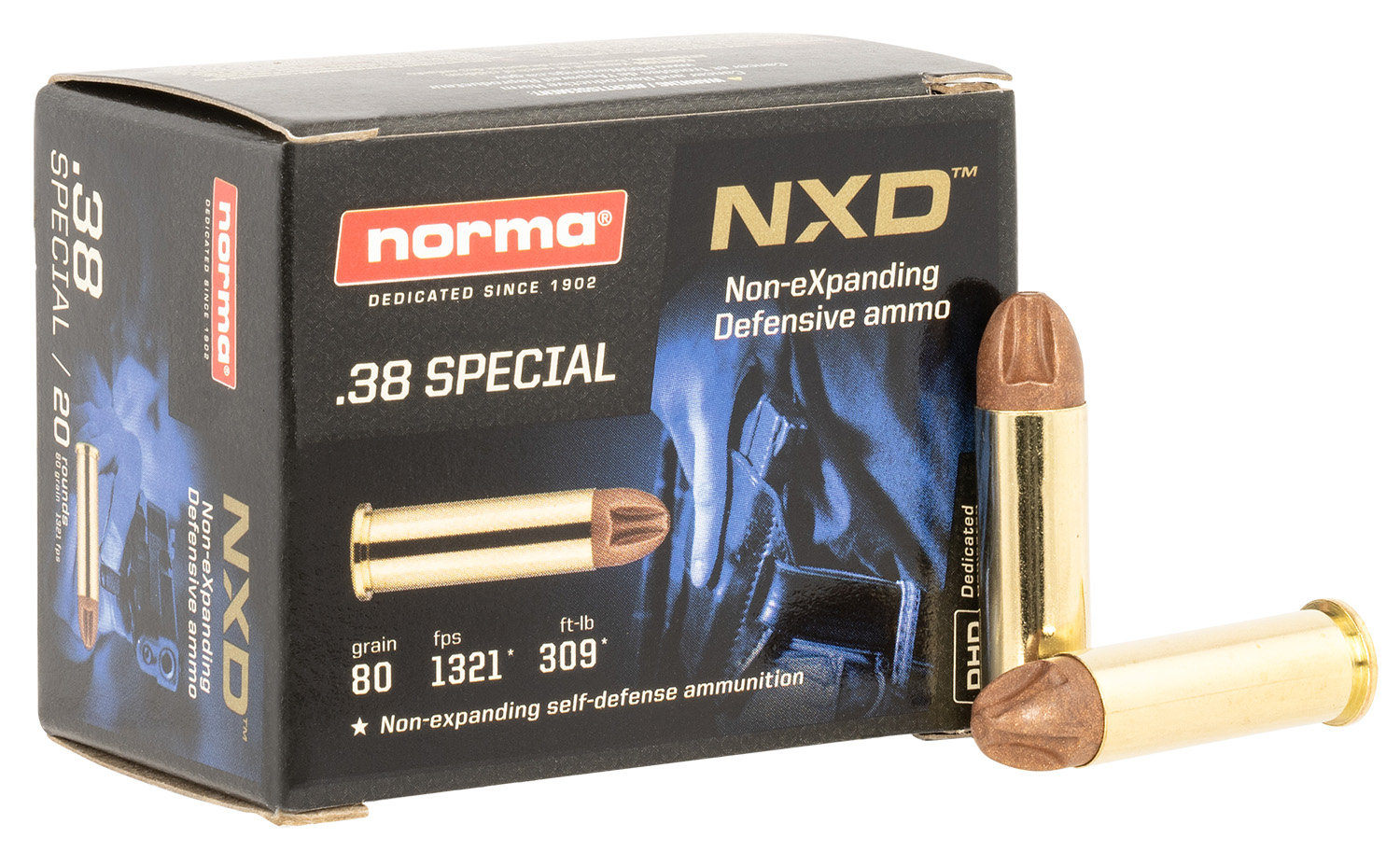 Norma Ammunition 611240020 Self Defense NXD 38Special 38gr 20 Per Box/10 Case 3 Norma Ammunition 611240020 Self Defense NXD 38Special 38gr 20 Per Box/10 Case