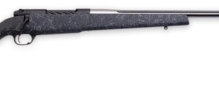 Weatherby MAM01N7MMPR8B Mark V Accumark 7mm PRC 3+1 24" Threaded/Fluted Stainless Barrel, Graphite Black Rec, Gray Webbed Black Monte Carlo Stock, Accubrake Muzzle Brake, Adj. TriggerTech Trigger
