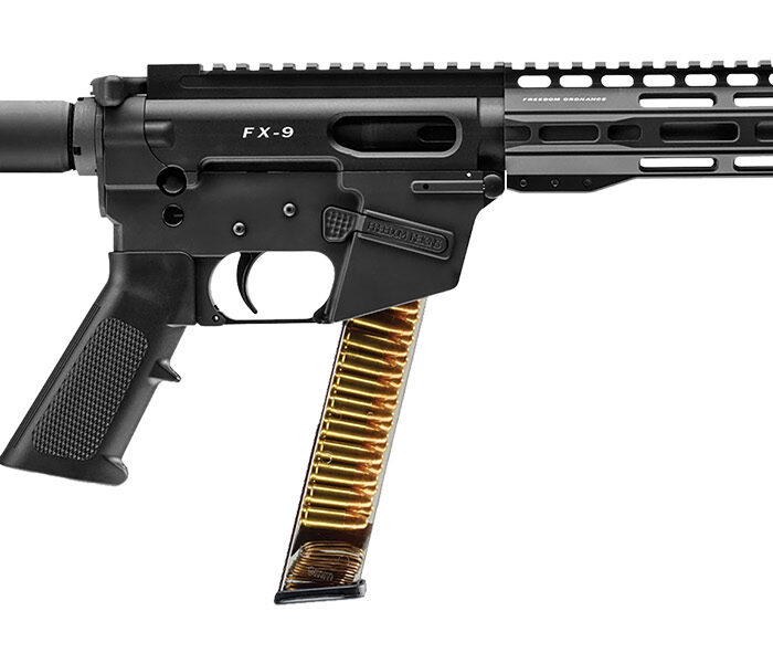 FREEDOM ORDNANCE FX9P10SBM FX-9  9mm Luger 32+1 10", Black, M-LOK Handguard, SB Mini Brace, A2 Grip, 3" Faux Suppressor