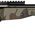 Crickett KSA2150-M81 Precision Full Size 22 LR Single Shot 16.10" Blued Threaded Bull Barrel, Blued Crickettinny Rail Steel Receiver, M81 Woodland Camo Synthetic Adj LOP Stock 1 167603