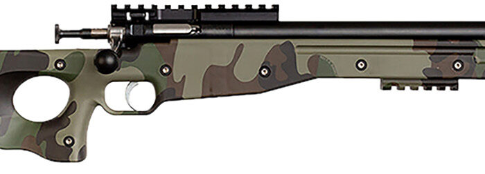 Crickett KSA2150-M81 Precision  Full Size 22 LR Single Shot 16.10" Blued Threaded Bull Barrel, Blued Crickettinny Rail Steel Receiver, M81 Woodland Camo Synthetic Adj LOP Stock