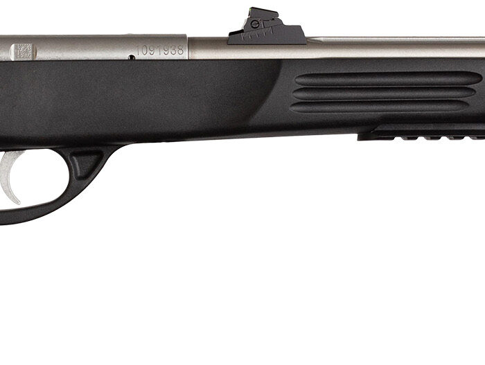 Crickett KSA796 Hunter Adult 22 WMR 1rd 9" Threaded Single Shot Stainless Barrel, Black Synthetic Grips