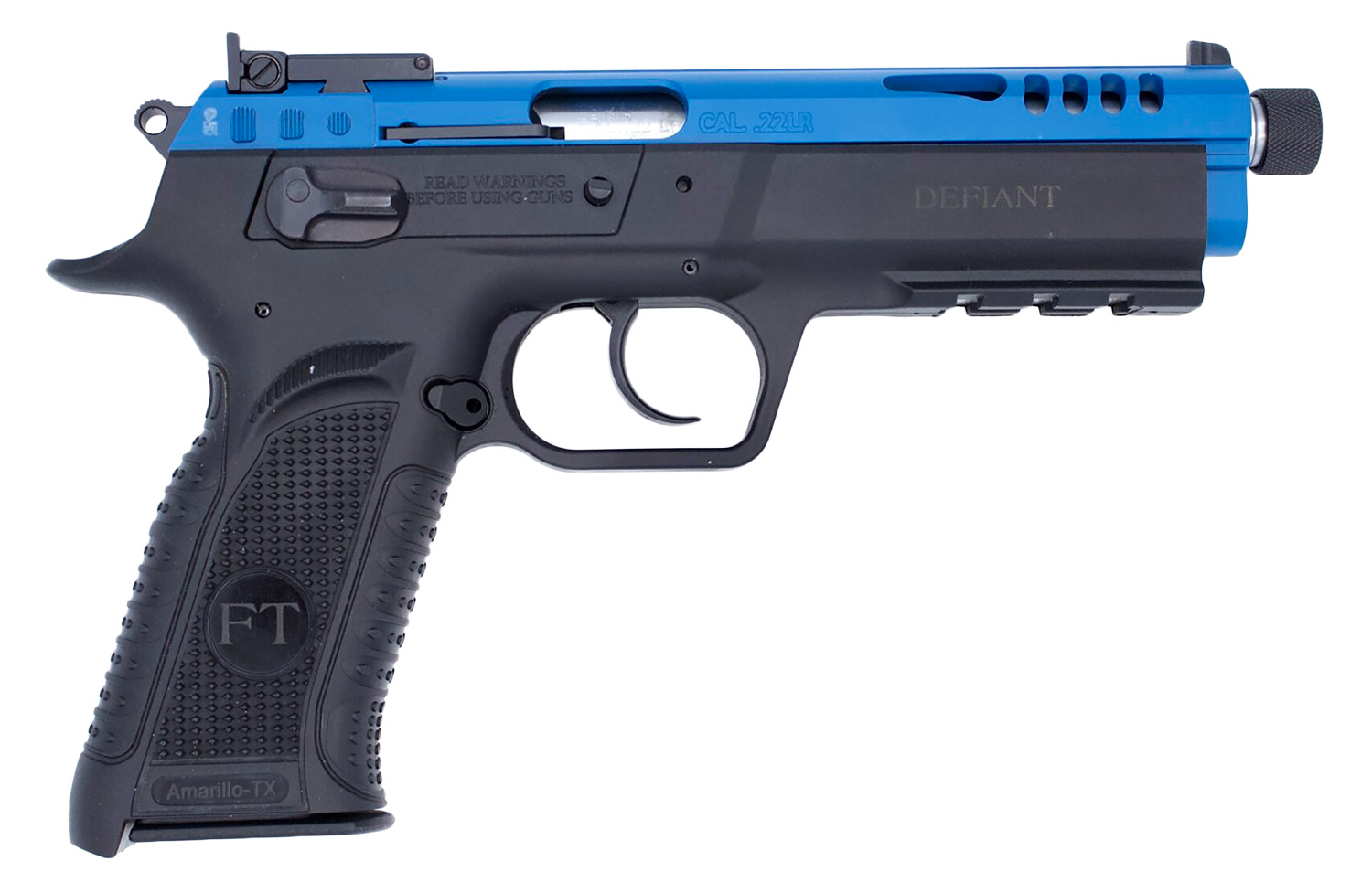 Tanfoglio TFFORCE22TB Force Tactical 22 LR 10+1 4.40" Stainless Threaded Barrel, Blue Optic Cut/Ported/Serrated Slide, Black Polymer Frame w/Beavertail & Picatinny Rail, Black Textured Grip 3 Tanfoglio TFFORCE22TB Force Tactical 22 LR 10+1 4.40" Stainless Threaded Barrel, Blue Optic Cut/Ported/Serrated Slide, Black Polymer Frame w/Beavertail & Picatinny Rail, Black Textured Grip