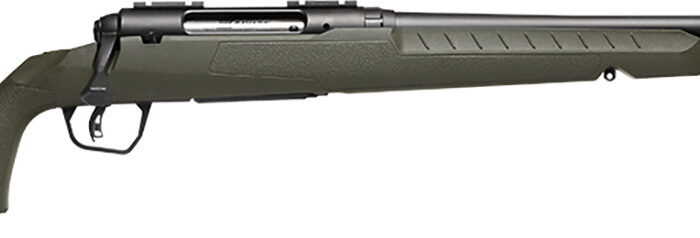 Savage Arms 32106 Axis 2 Compact 243 Rem 4+1 20" Matte Black Heavy Sporter Barrel, Matte Black Drilled & Tapped Carbon Steel Receiver, Fixed OD Green Synthetic Stock, Right Hand