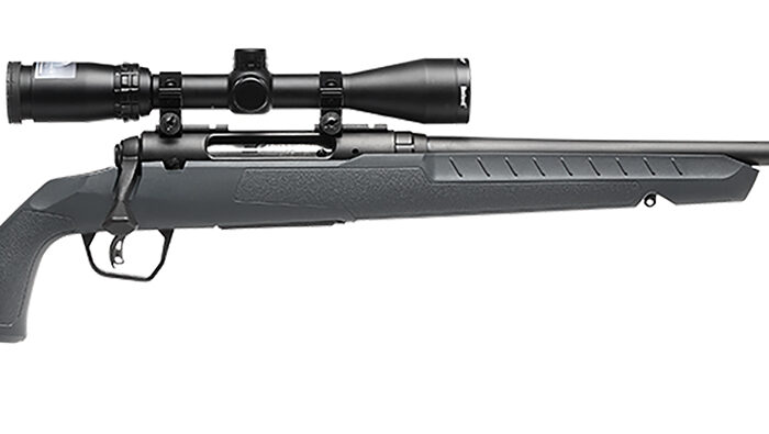 Savage Arms 32181 Axis 2 XP Combo Full Size 30-06 Springfield 4+1 22" Black Sporter Barrel, Black Carbon Steel Receiver Drilled & Tapped, Gray Fixed Synthetic Stock, Weaver 3-9x40mm Scope, Right Hand