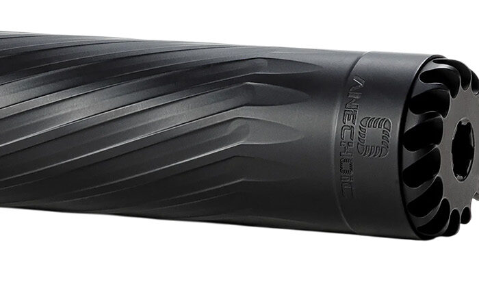 Anechoic X35B Anechox 35  35Cal/338Lapua/338/35Magnums Black Stainless Steel/Titanium 1 3/8"x24 w/ 1/2"x28 DTA