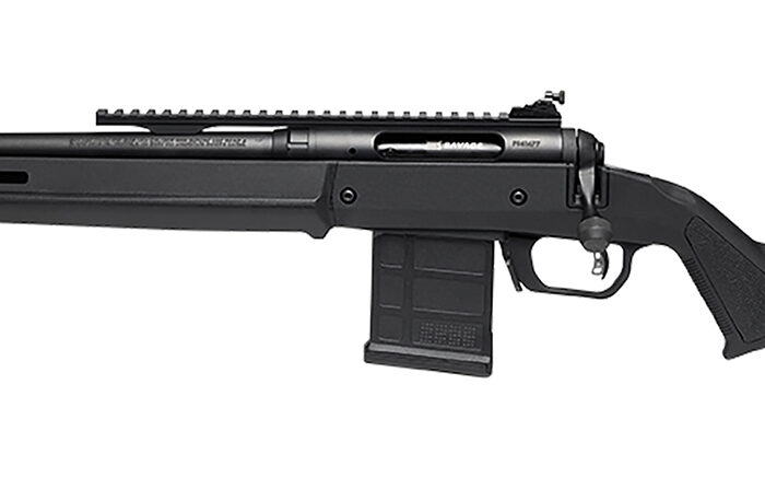 Savage Arms 58179 110 Scout Full Size 5.56 NATO 10+1  16.50" Matte Black Threaded Barrel, Picatinny Rail Carbon Steel Receiver, Black Magpul Hunter Synthetic Stock Left Hand