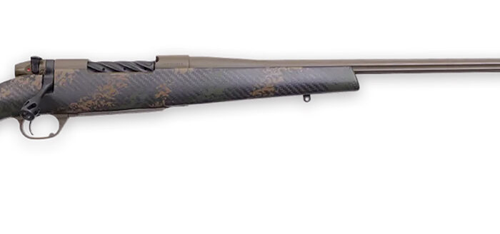 Weatherby MBC20N7MMPR6B Mark V Backcountry 2.0 7mm PRC 3+1 26" Patriot Brown Cerakote Fluted Barrel/Peak 44 Blacktooth Carbon Fiber w/ Dark Green/Brown Sponge Stock