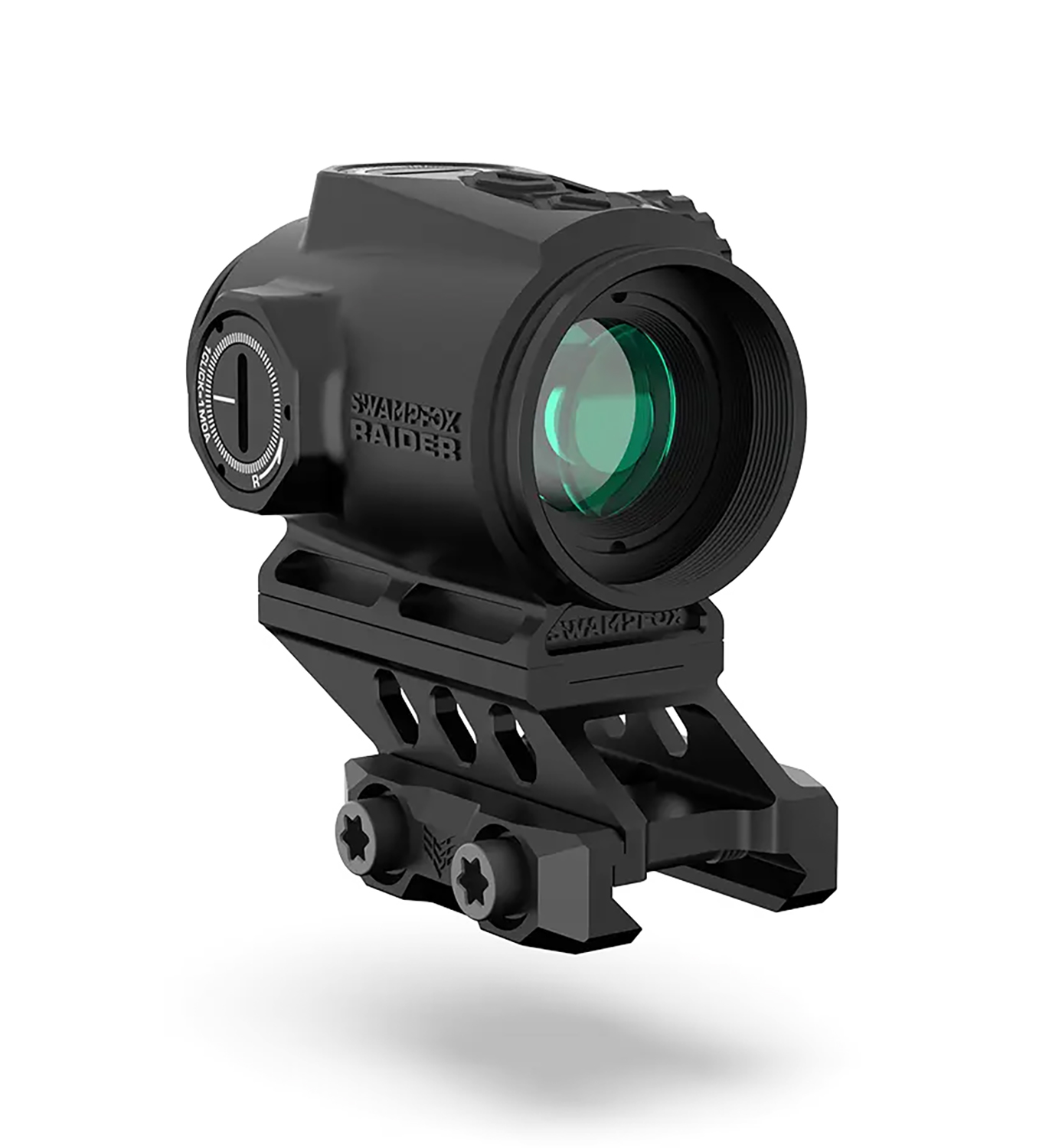 Swampfox Optics RMPS120GB Raider Micro Prism Black 1x 20mm Tube Bullet Rise Compensation Reticle Green Laser 3 Swampfox Optics RMPS120GB Raider Micro Prism Black 1x 20mm Tube Bullet Rise Compensation Reticle Green Laser