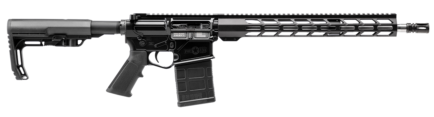 Patriot Ordnance Factory 02358 LMR Base 308 Win 10+1 16.50" Black Aluminum Receiver A2 Style Grip
