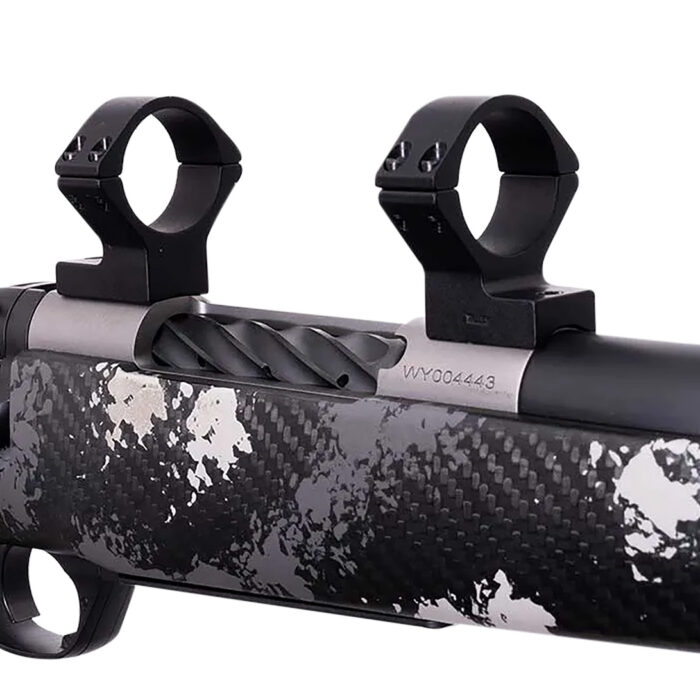 Weatherby TRBVLAS1 Scope Mount/Ring Combo  Matte Black Alloy 1" Tube, Weatherby Mark V Medium Rings Standard 6-Lug Action