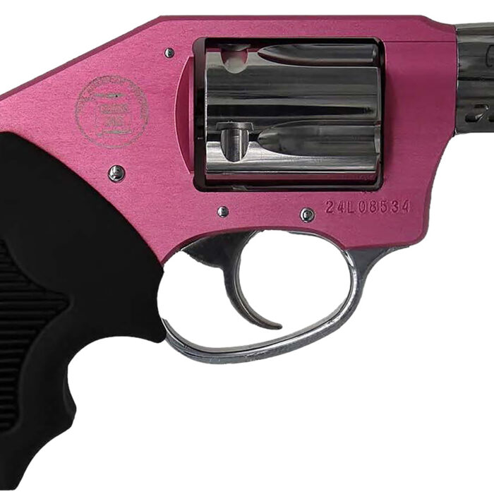 Charter Arms 53812 Off Duty Coyote 380 ACP 5rd 2" Stainless Ported Barrel, High Polished Cylinder, Pink Aluminum Frame, Black Finger Grooved Rubber Grip, Concealed Hammer