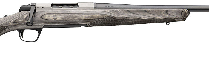 Browning 036092298 X-Bolt 2 Hunter Full Size 7mm PRC 3+1 24" Matte Blued Threaded Sporter Barrel, Drilled & Tapped Stainless Steel Receiver, Fixed Gray Laminate Stock, Radial Muzzle Brake