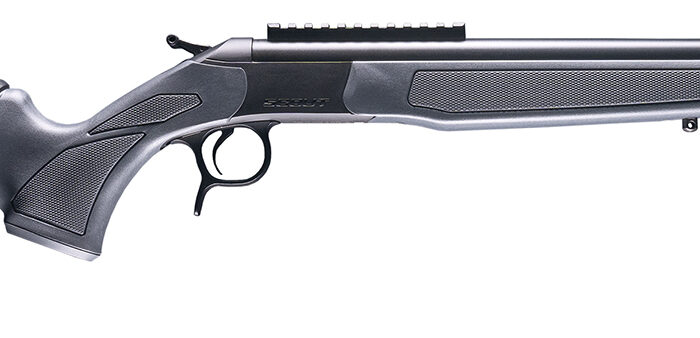 CVA CR4435 Scout  243 Win 1rd 20" Blued Threaded Barrel, Blued Picatinny Rail Receiver, Stealth Gray Fixed Synthetic Stock