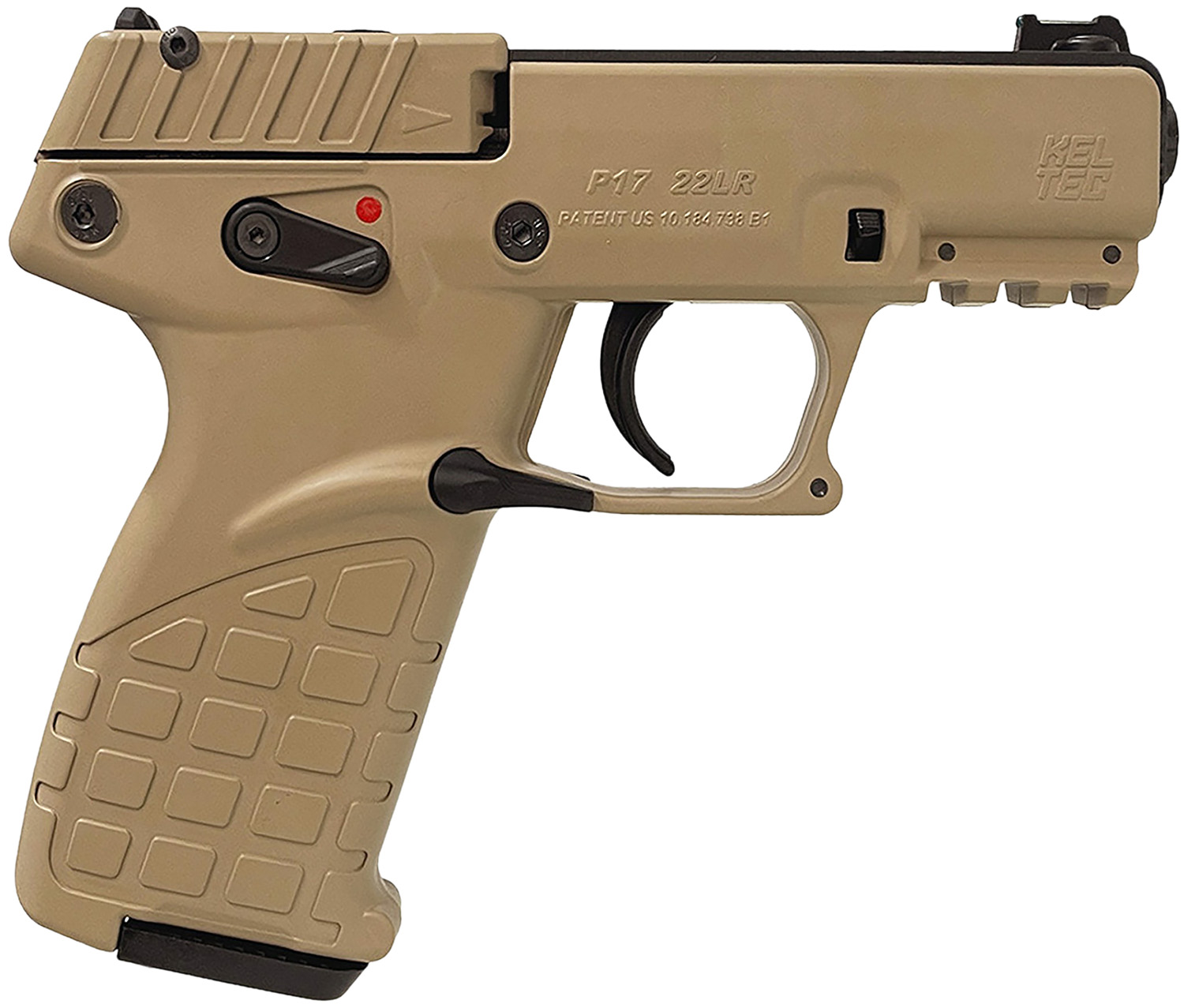 Kel-Tec P17DS P17 Compact Frame 22 LR 16+1 3.80" Black Steel Threaded Barrel, Desert Tan Serrated Slide Desert Tan Polymer Frame w/Picatinny Rail, Textured Grip Ambidextrous 3 Kel-Tec P17DS P17 Compact Frame 22 LR 16+1 3.80" Black Steel Threaded Barrel, Desert Tan Serrated Slide Desert Tan Polymer Frame w/Picatinny Rail, Textured Grip Ambidextrous