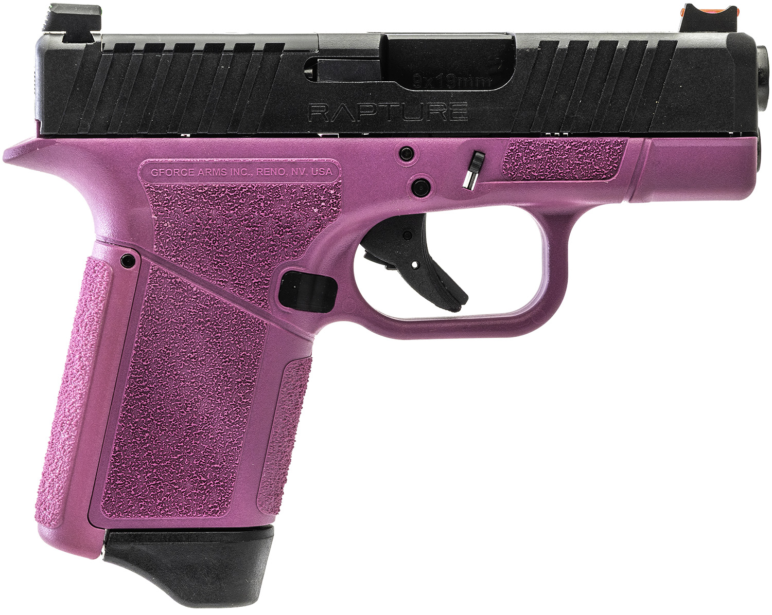 Gforce Arms GF932512PIB Rapture Sub-Compact Frame 9mm Luger 12+1 3.25" Black Steel Barrel, Black Steel Optic Cut/Serrated Slide, Pink Cerakote Polymer Frame, Shield RMSc/RMR Footprint 3 Gforce Arms GF932512PIB Rapture Sub-Compact Frame 9mm Luger 12+1 3.25" Black Steel Barrel, Black Steel Optic Cut/Serrated Slide, Pink Cerakote Polymer Frame, Shield RMSc/RMR Footprint