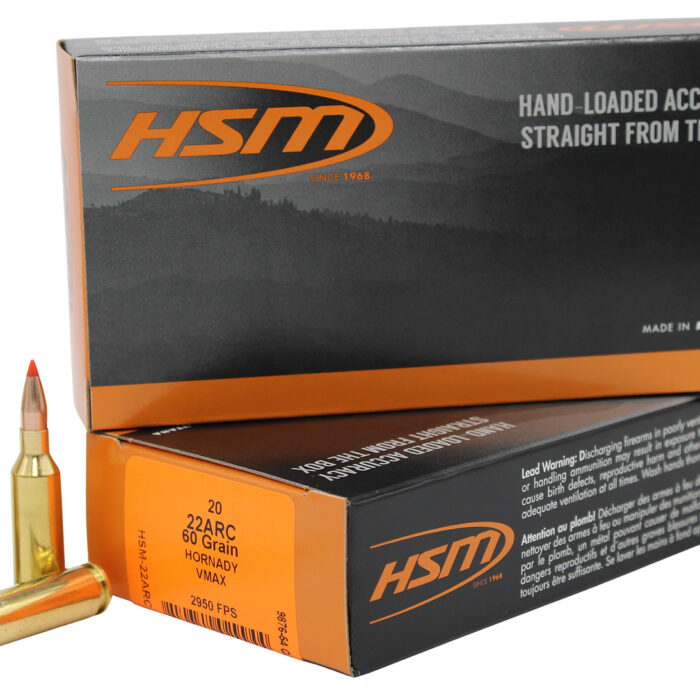 HSM 22ARC3N Varmint  22ARC 60gr V-Max 20 Per Box/25 Case