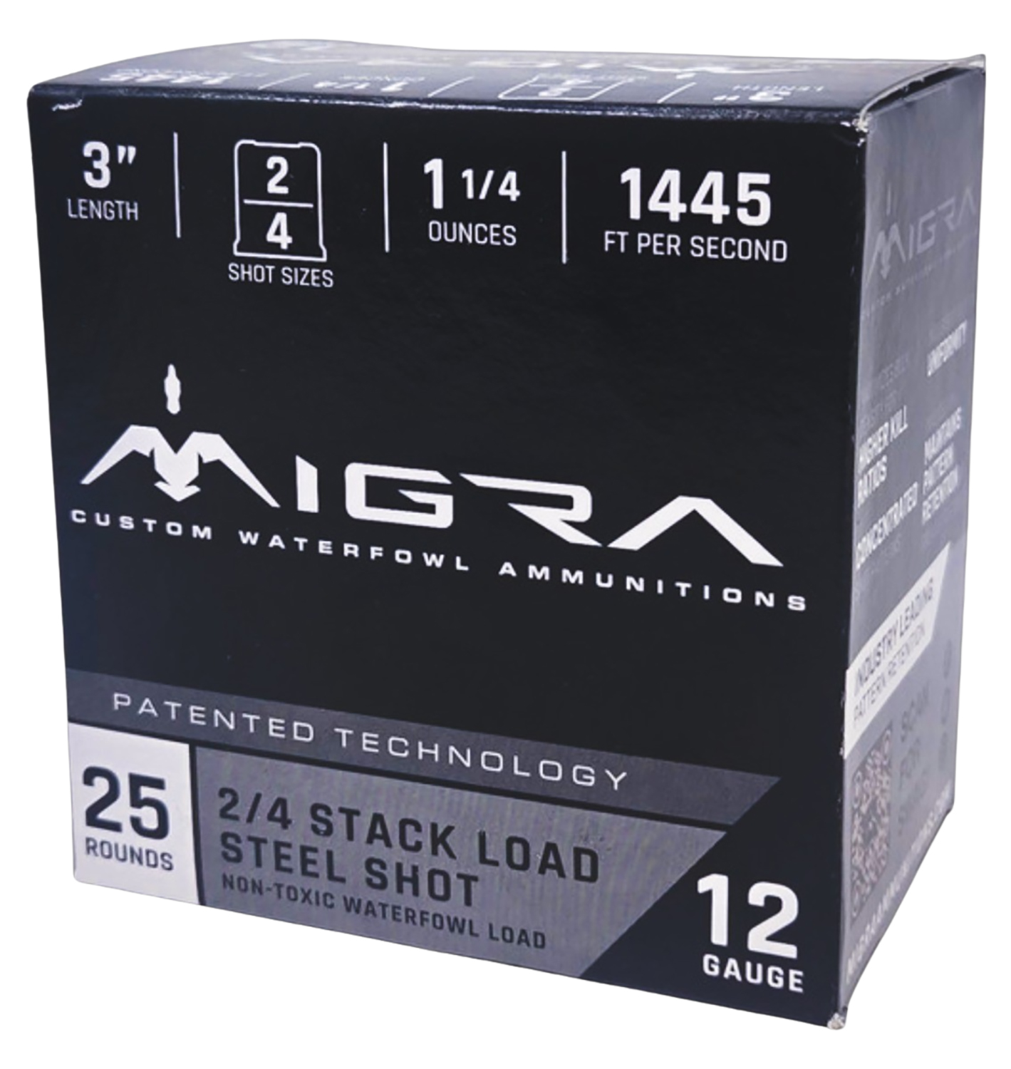 Migra Ammunitions M12SS24 Staxd 12Gauge 3" 1 1/4oz 2/4 Shot 25 Per Box/10 Case 3 Migra Ammunitions M12SS24 Staxd 12Gauge 3" 1 1/4oz 2/4 Shot 25 Per Box/10 Case