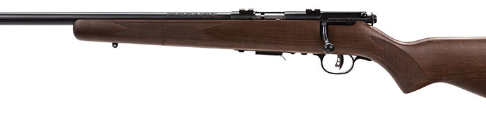 Savage Arms 96717 93R17 GLV Full Size 17 HMR 5+1 21" Matte Black Heavy Varmint Barrel, Matte Black Drilled & Tapped Carbon Steel Receiver, Satin Hardwood Fixed Stock, Left Hand