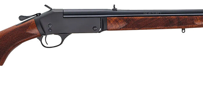 Henry H0154570 Single Shot  45-70 Gov Caliber with 1rd Capacity, 22" Barrel, Overall Blued Metal Finish & American Walnut Stock, Right Hand (Full Size)