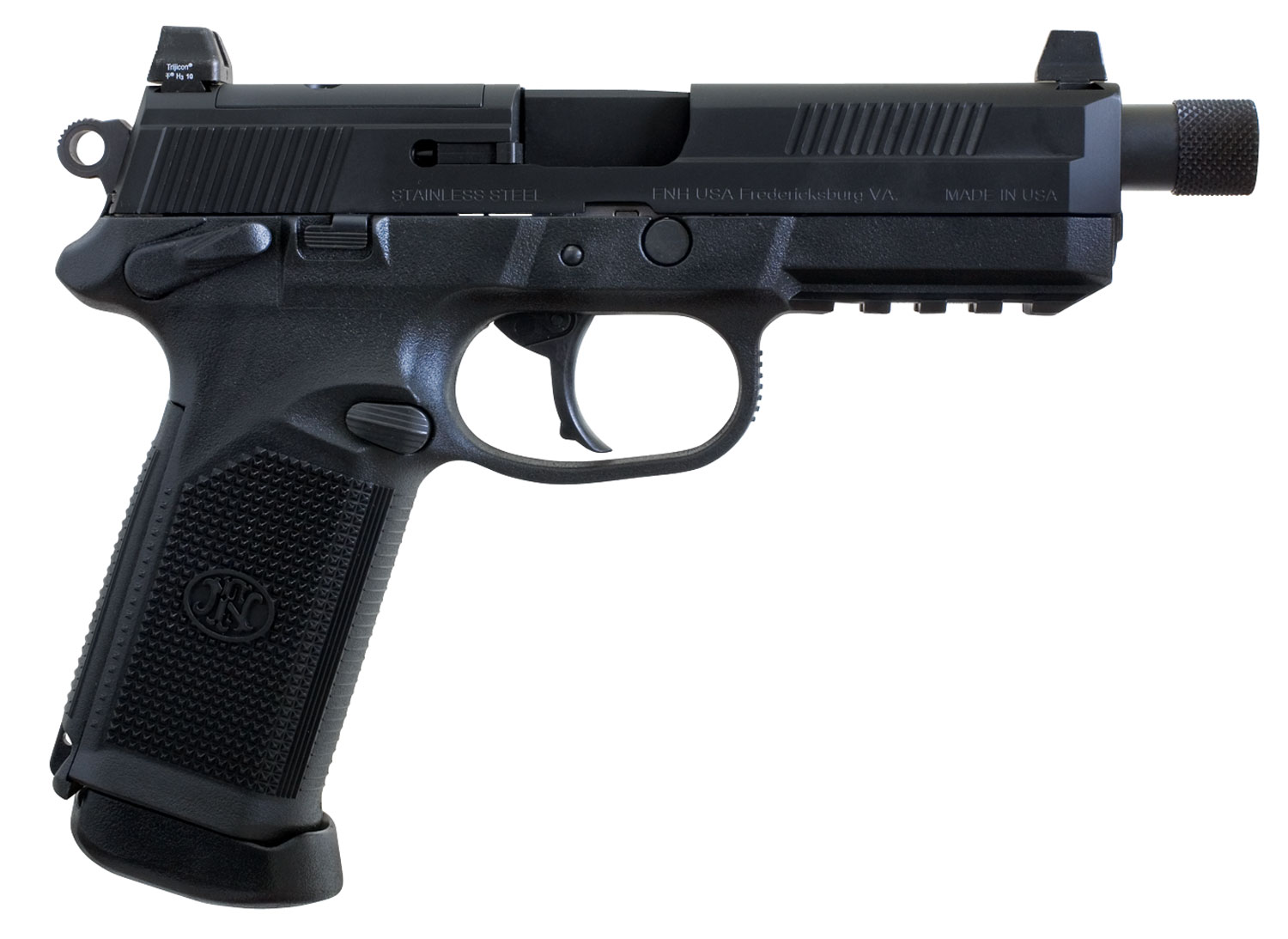 FN 66981 FNX Tactical 45 ACP  5.30" Threaded Barrel 10+1  , Matte Black , Manual Safety , Night Sights , Optics Ready