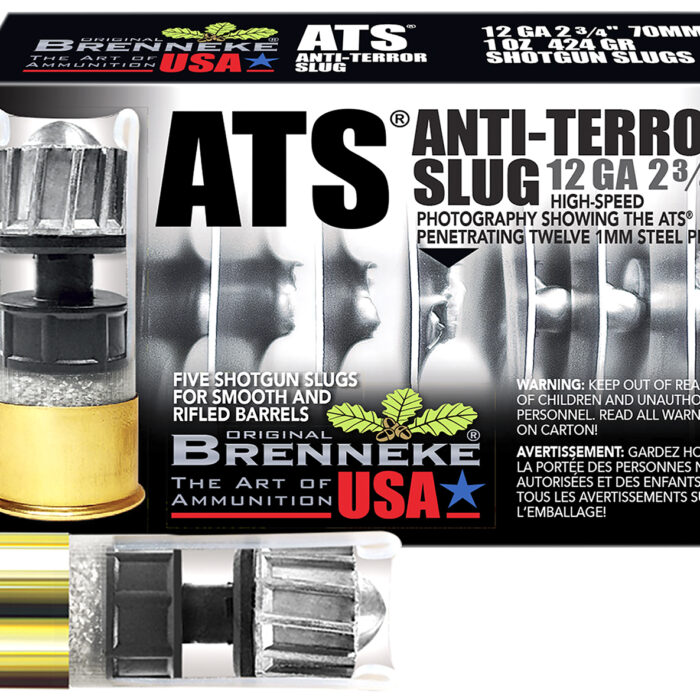 Brenneke SL122ATS ATS Home Defense 12Gauge 2.75" 1oz Slug Shot 5 Per Box/50 Case