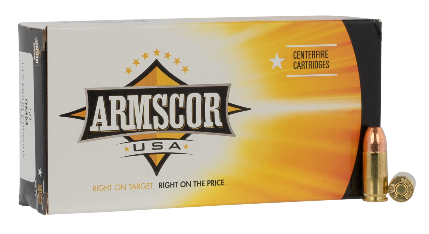 Armscor FAC95 USA 9mmLuger 147gr Full Metal Jacket 50 Per Box/20 Case 3 Armscor FAC95 USA 9mmLuger 147gr Full Metal Jacket 50 Per Box/20 Case