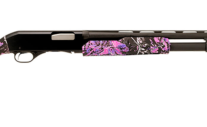 Stevens 22561 320 Field Youth 20 Gauge Pump 3" 5+1 22" Matte Black Vent Rib Barrel, Matte Black Aluminum Drilled & Tapped Receiver, Fixed Muddy Girl Synthetic Stock Right, Ambidextrous