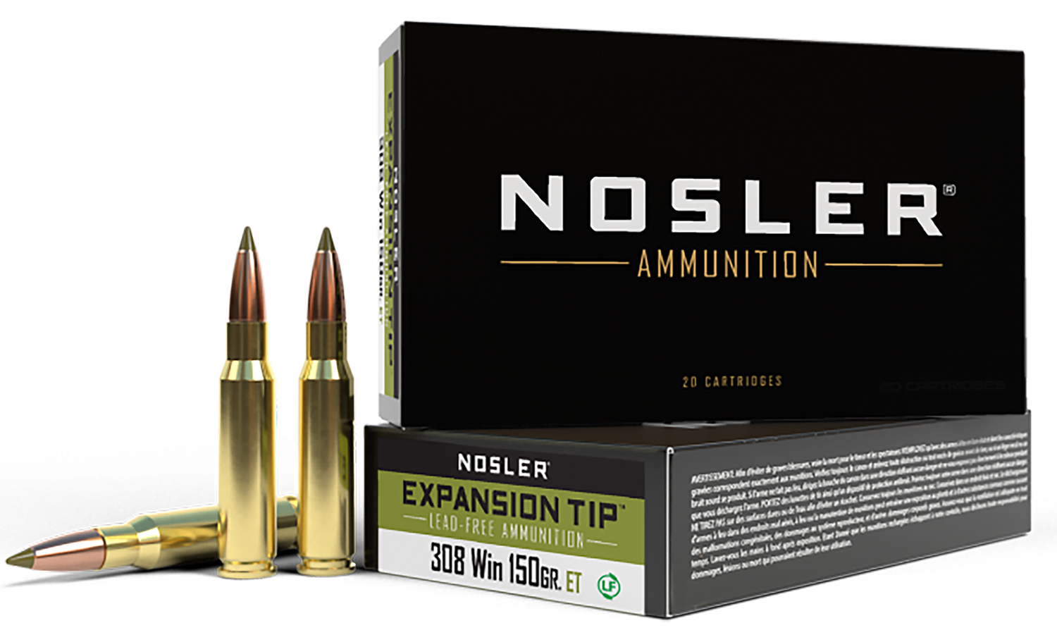 Nosler 40034 E-Tip 308Win 150gr E Tip Lead Free 20 Per Box/10 Case 3 Nosler 40034 E-Tip 308Win 150gr E Tip Lead Free 20 Per Box/10 Case