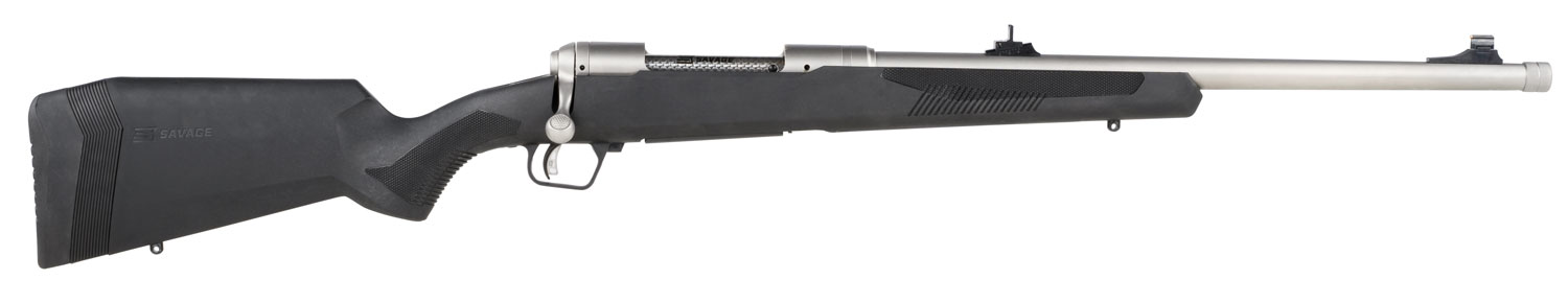Savage Arms 57044 110 Brush Hunter Full Size 375 Ruger 3+1 20" Matte Threaded Barrel, Matte Drilled & Tapped Stainless Steel Receiver, Fixed Matte Black Synthetic Stock, Right Hand 3 Savage Arms 57044 110 Brush Hunter Full Size 375 Ruger 3+1 20" Matte Threaded Barrel, Matte Drilled & Tapped Stainless Steel Receiver, Fixed Matte Black Synthetic Stock, Right Hand