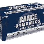 Fiocchi 46EXA Range Dynamics 4.6x30mmH&K 40gr Full Metal Jacket 50 Per Box/20 Case 2 54472