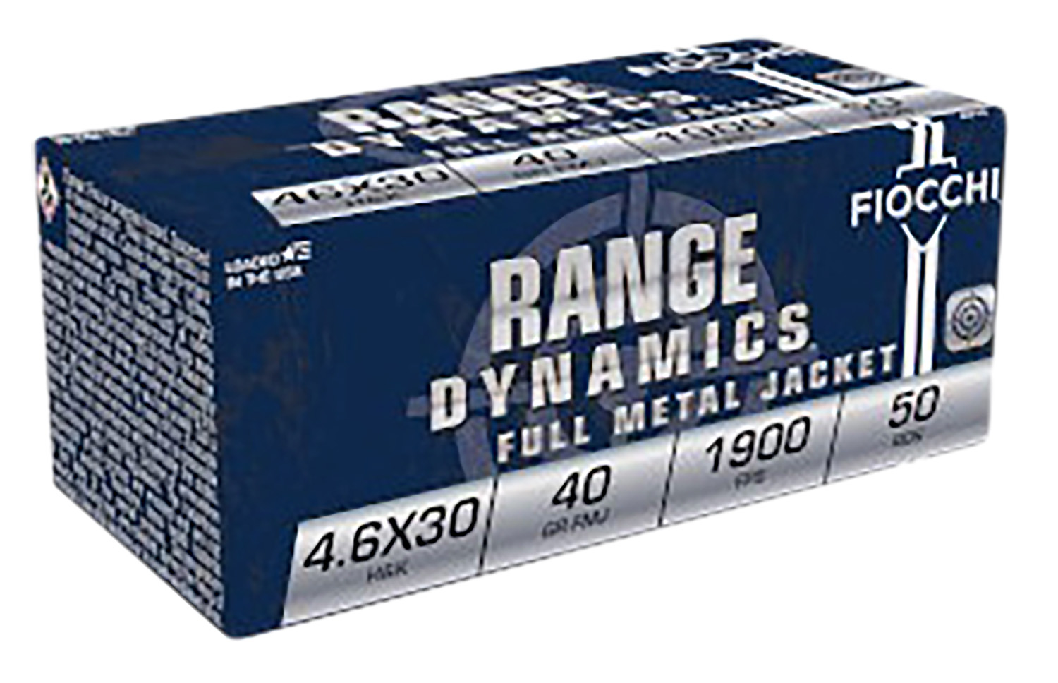 Fiocchi 46EXA Range Dynamics 4.6x30mmH&K 40gr Full Metal Jacket 50 Per Box/20 Case 3 Fiocchi 46EXA Range Dynamics 4.6x30mmH&K 40gr Full Metal Jacket 50 Per Box/20 Case