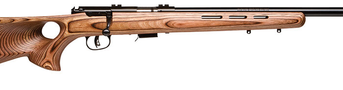Savage Arms 96250 93R17 BTV 17 HMR Caliber with 5+1 Capacity, 21" Barrel, Matte Blued Metal Finish & Fixed Thumbhole Natural Brown Stock Right Hand (Full Size)
