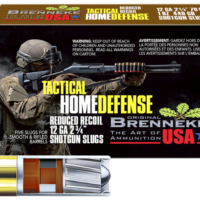 Brenneke SL122THD THD Home Defense 12Gauge 2.75" 1oz Slug Shot 5 Per Box/50 Case