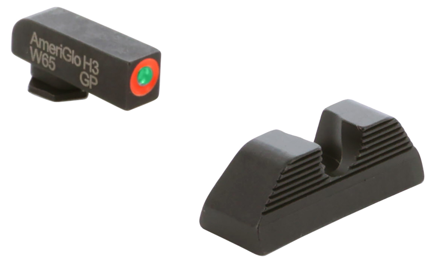 AmeriGlo GL351 Protector Sight Set for Glock Green Tritium Orange Outline Front Sight-Black Serrated Rear Sight 3 AmeriGlo GL351 Protector Sight Set for Glock Green Tritium Orange Outline Front Sight-Black Serrated Rear Sight