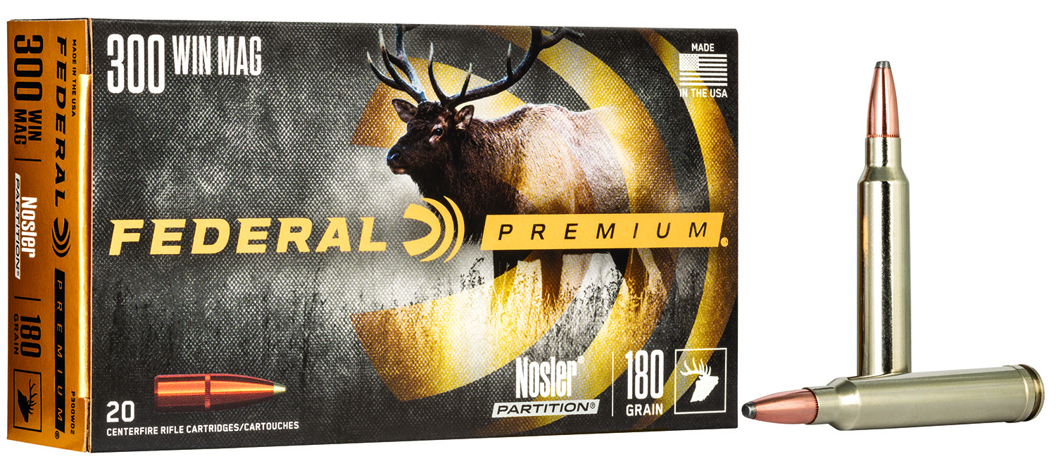Federal P300WD2 Premium 300WinMag 180gr Nosler Partition 20 Per Box/10 Case 3 Federal P300WD2 Premium 300WinMag 180gr Nosler Partition 20 Per Box/10 Case