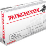 Winchester Ammo USA40SW USA 40S&W 165gr Full Metal Jacket Flat Nose 50 Per Box/10 Case 1 67782