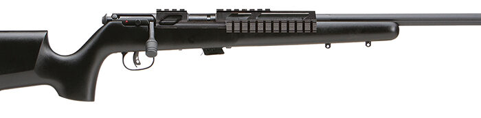 Savage Arms 96782 93R17 TRR-SR Full Size 17 HMR 5+1 22" Matte Black Heavy Threaded Barrel, Matte Black Picatinny Rail Carbon Steel Receiver, Matte Black Tactical Wood Stock, Right Hand