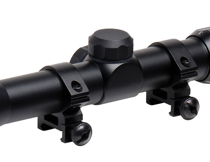TruGlo TG-853932B Trushot  Black Anodized 3-9x32mm 1" Tube Duplex Reticle w/Rings 3/8" Dovetail