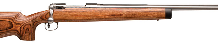 Savage Arms 01269 12 BVSS Full Size 223 Rem 4+1 26" Stainless Heavy Fluted Barrel, Matte Stainless Steel Receiver Drilled & Tapped ,Satin Brown Fixed Laminate Stock, Right Hand