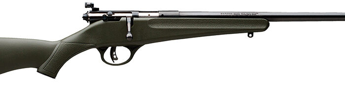 Savage Arms 13790 Rascal  Youth 22 LR 1rd 16.13" Matte Black Sporter Barrel, Matte Black Carbon Steel Receiver, Green Fixed Synthetic Stock, Right Hand